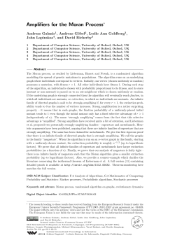 Amplifiers for the Moran Process - DROPS