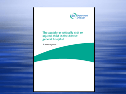 The Tanner Report Implementing the recommendations in