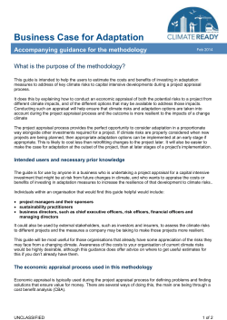 Accompanying guidance for the methodology