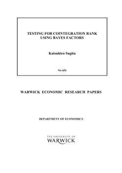 Testing for Cointegration Rank Using Bayes Factors
