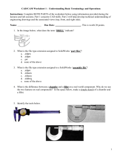 CAD/CAM Worksheet 1 - Wright State engineering