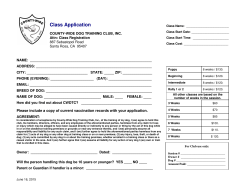 Class Application - County