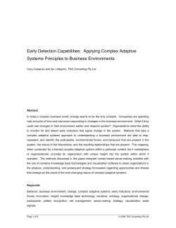 Applying Complex Adaptive Systems Principles to Business