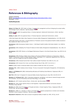 Safety Culture - Industrial Centre