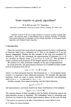 Some remarks on greedy algorithms