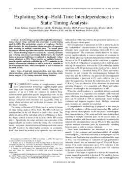 Exploiting Setup&ndash;Hold-Time Interdependence in Static Timing