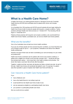 Health Care Homes Factsheet