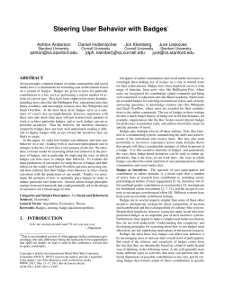 Steering User Behavior with Badges