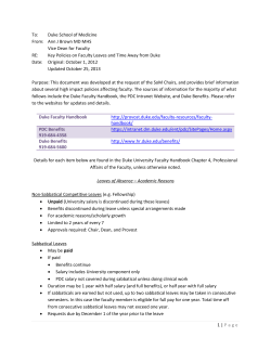 Key Policies on Faculty Leaves and Time