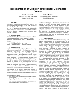 Implementation of Collision detection for Deformable Objects