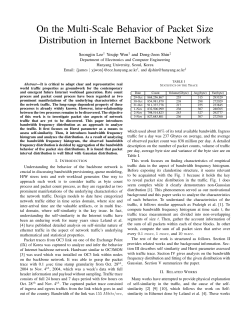 On the Multi-Scale Behavior of Packet Size Distribution