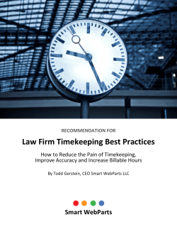 Law Firm Timekeeping Best Practices