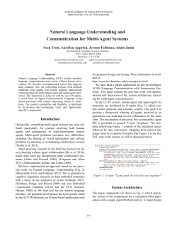 Natural Language Understanding and Communication for Multi