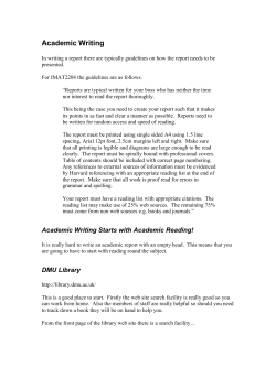 Academic Writing - De Montfort University