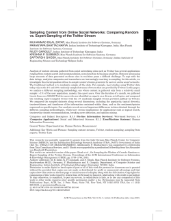 Comparing Random vs. Expert Sampling of the Twitter