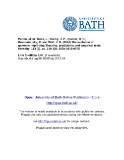 The evolution of genomic imprinting: theories, predictions