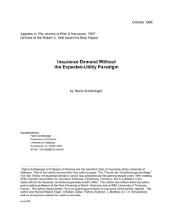 Insurance Demand without Expected Utility