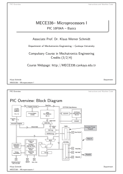 MECE336&ndash; Microprocessors I