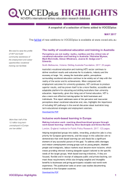 MAY 2017 A A snapshot of a selection of items added to