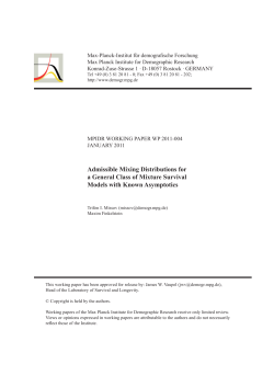 Admissible Mixing Distributions for a General Class of Mixture