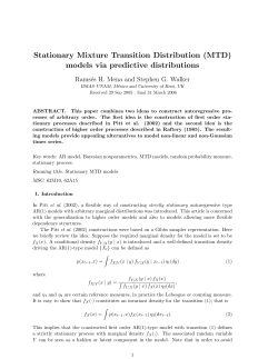 Stationary Mixture Transition Distribution