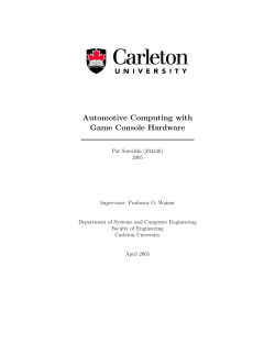 Automotive Computing with Game Console Hardware