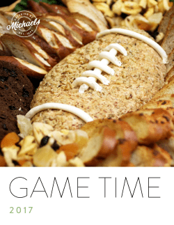 GAME TIME - Catering by Michaels