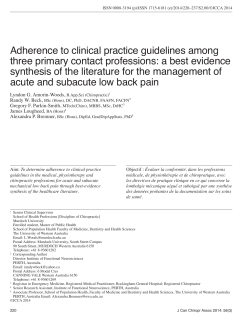 Adherence to clinical practice guidelines among three primary