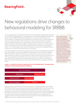 New regulations drive changes to behavioral modeling for IRRBB