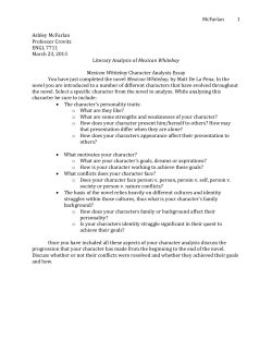 McFarlan Ashley McFarlan Professor Crovitz ENGL 7711 March 23