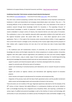 1 Published on European Review of Industrial Economics and