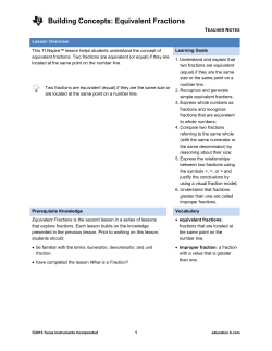 Equivalent Fractions - TI Education