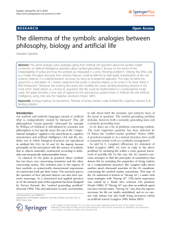 The dilemma of the symbols: analogies between philosophy, biology