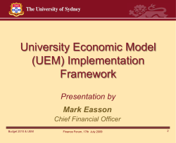 University Economic Model (UEM