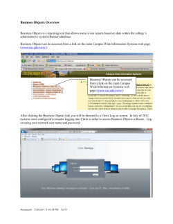 Business Objects XI Overview