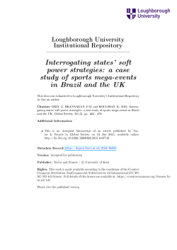 Interrogating states` soft power strategies: a case study of sports
