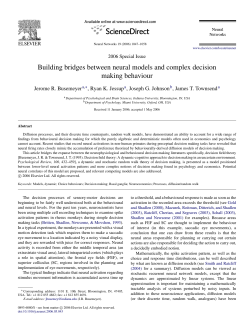 Building bridges between neural models and complex decision
