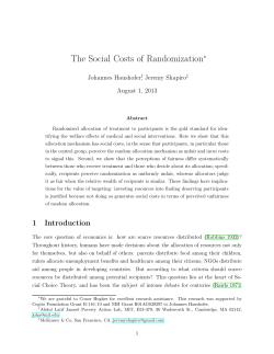 The Social Costs of Randomization