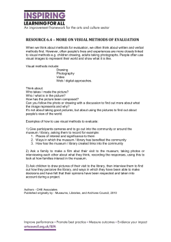 on Visual Methods of Evaluation