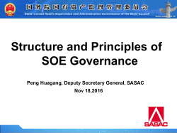 Structure and Principles of SOE Governance Peng Huagang