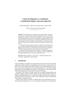 Urban development as a continuum- an MNL approach