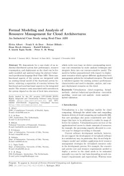 Formal Modeling and Analysis of Resource
