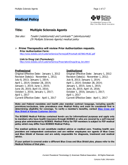 Multiple Sclerosis Agents - Blue Cross and Blue Shield of Kansas