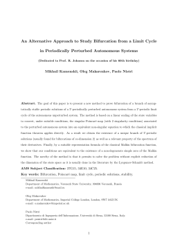 An Alternative Approach to Study Bifurcation from a Limit Cycle in