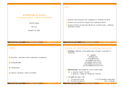 Introduction to Syntax