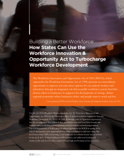 Building a Better Workforce: How States Can Use the Workforce