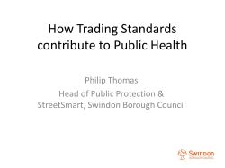 How Trading Standards contribute to Public Health