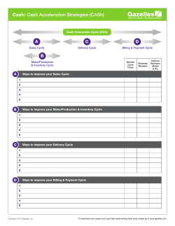 cash: Cash Acceleration Strategies