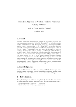 From Lie Algebras of Vector Fields to Algebraic Group Actions
