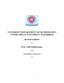 BSC-with-maths - Vinoba Bhave University